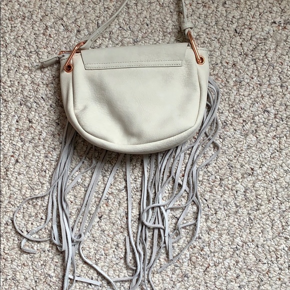 Free People leather fringe grey crossbody bag - Picture 4 of 8